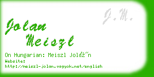 jolan meiszl business card